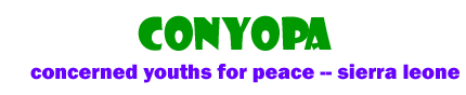 CONYOPA -- Concerned Youth for Peace -- Sierra Leone